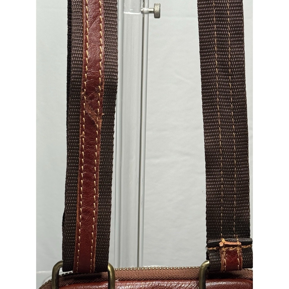 Italian Leather Crossbody Shoulder Bag Man Bag Vera Pelle Brown - Picture 7 of 16
